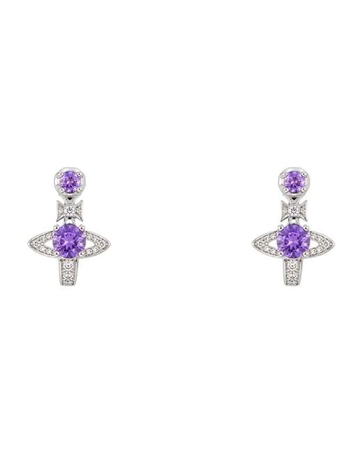 Vivienne Westwood Purple Maitena Earrings
