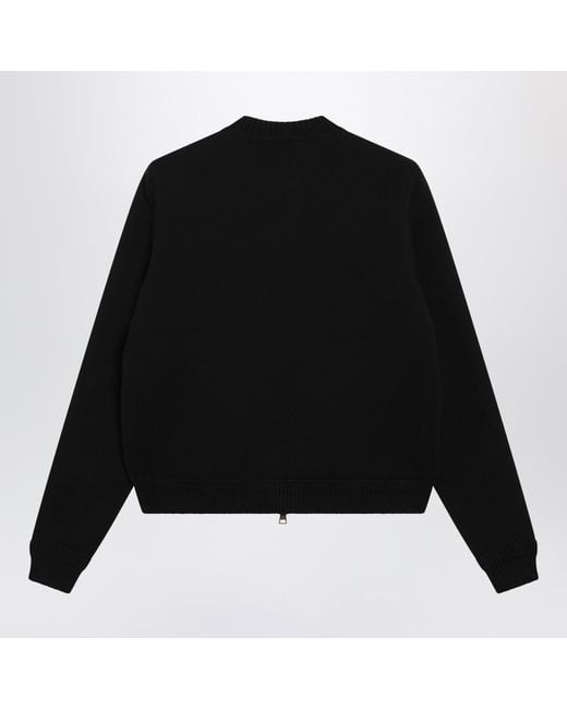 Moncler Black Padded Zip-Up Sweatshirt
