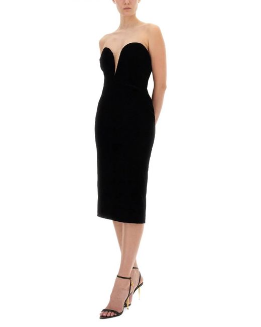 Tom Ford Black Velvet Cocktail Dress