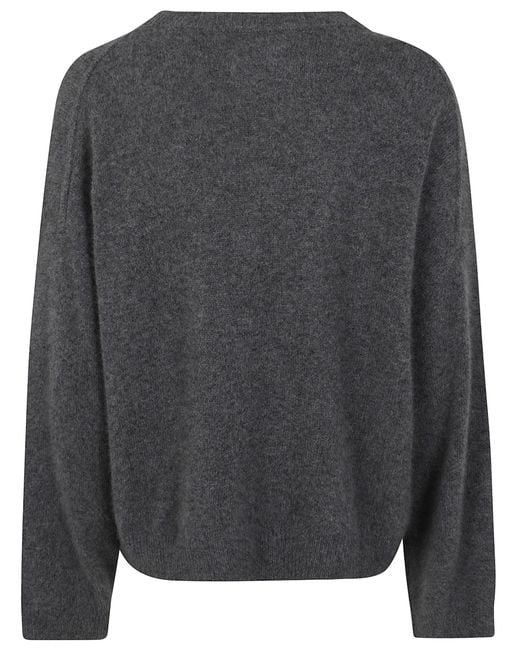 Loulou de Saison Gray "Tristan Lds" Crewneck Sweater