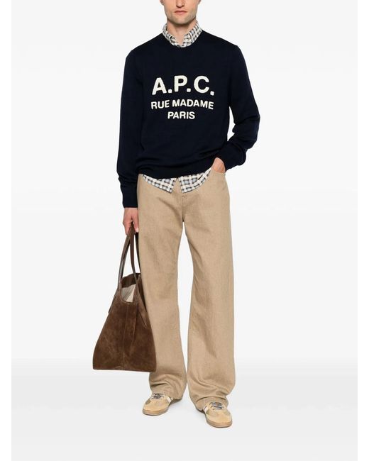 A.P.C. Blue Maurice Sweater for men