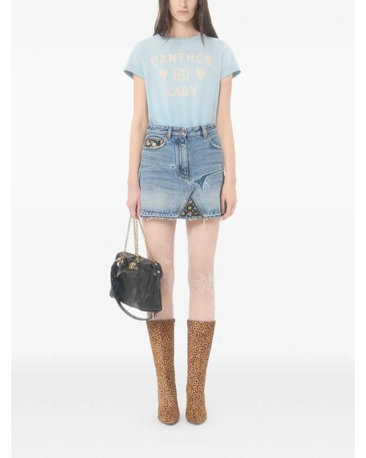 Valentino Blue Logo-Print T-Shirt