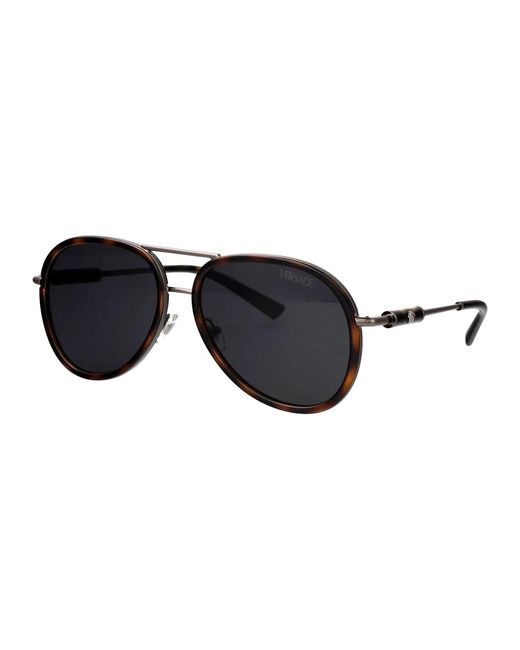 Versace Black Metal Frame Sunglasses