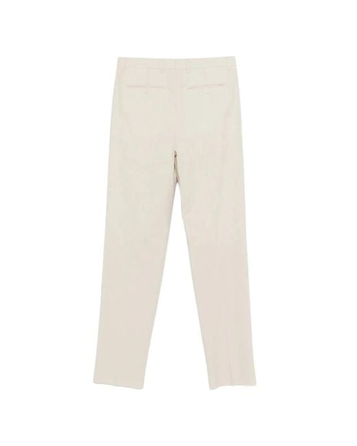 Lardini White Regular Trousers for men