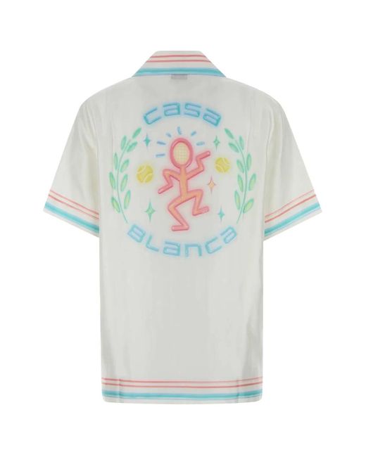 Casablanca White Dance Joy Cuban Collar Ss Shirt