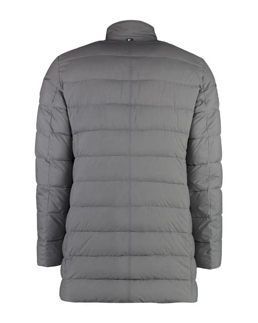 Herno Gray Techno-Nylon Down Jacket for men