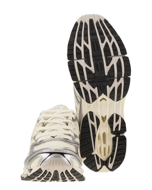 Mizuno White Leather Wave Prophecy Ls Sport Sneakers