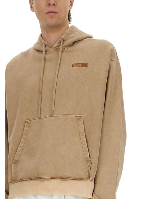 Moschino Couture Natural Sweatshirt With Logo for men