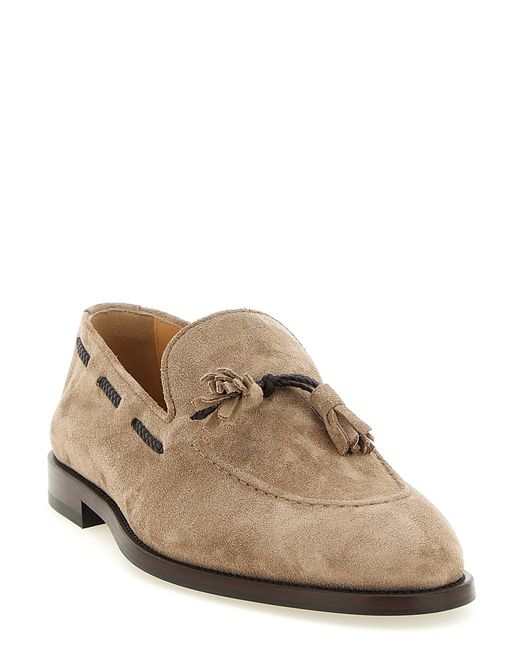 Brunello Cucinelli Brown Nappi Moccasins Loafers for men