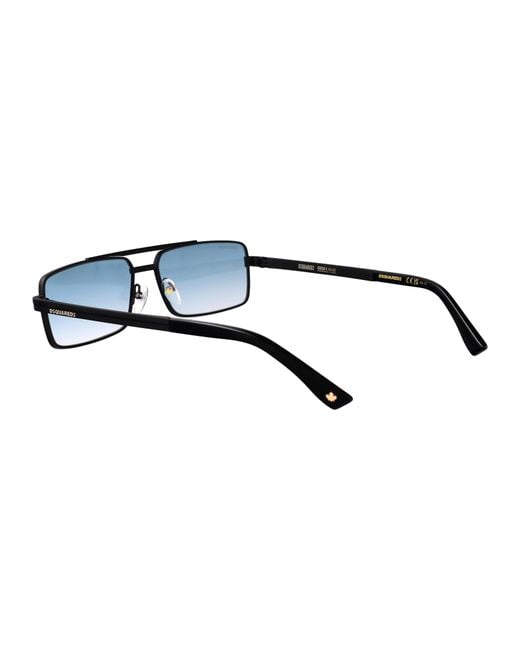 DSquared² Blue Matte Metal Sunglasses for men