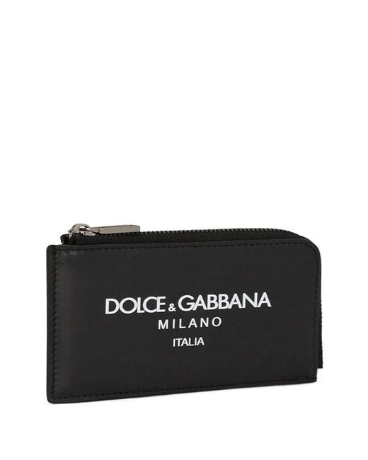 Dolce & Gabbana Black Dolce & Gabbana Leather Card Holder for men