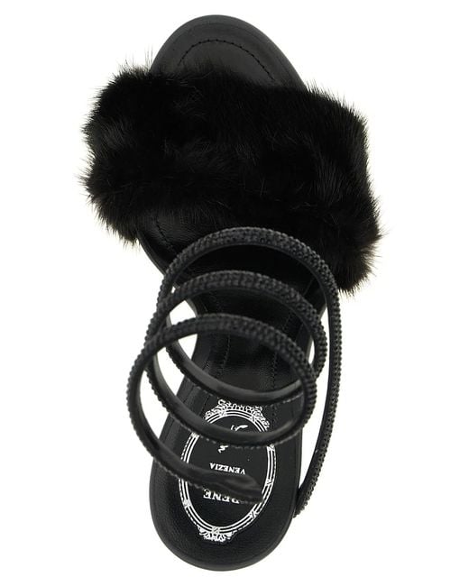 Rene Caovilla Black René Caovilla 'Margot' Sandals