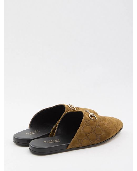 Gucci Brown Mule With Horsebit for men