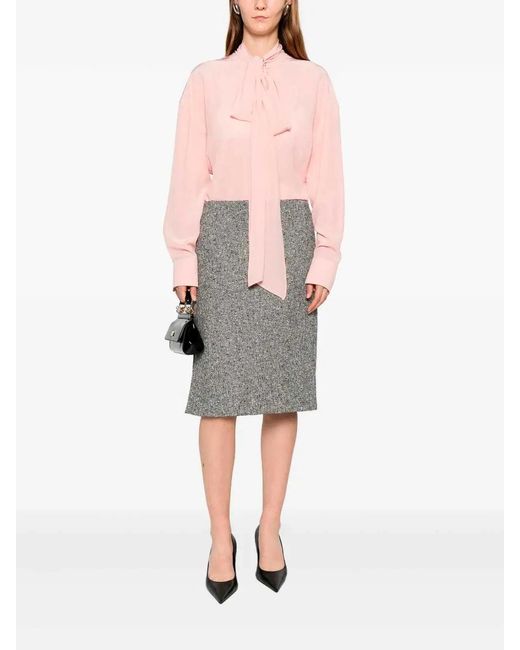 Gucci Pink Crepe De Chine Bio Silk Shirt