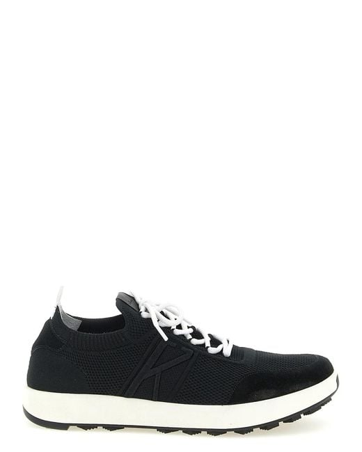 Kiton Black Technical Cotton Sneakers for men