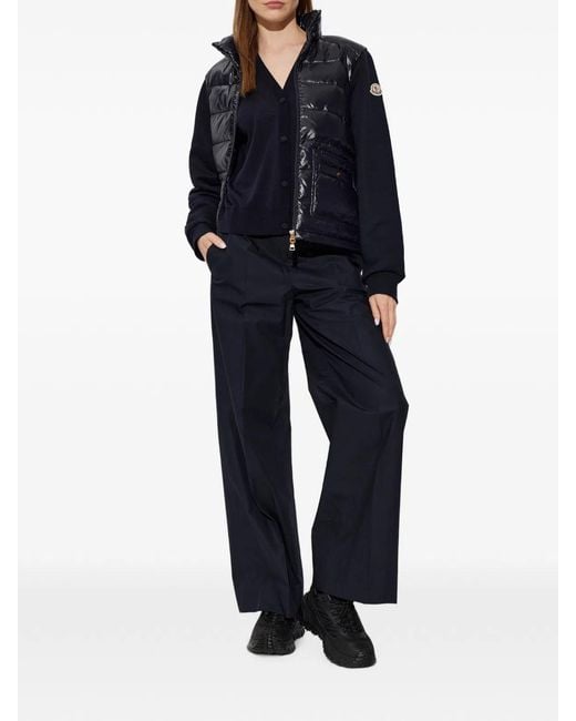 Moncler Blue Zip-Up Cardigan