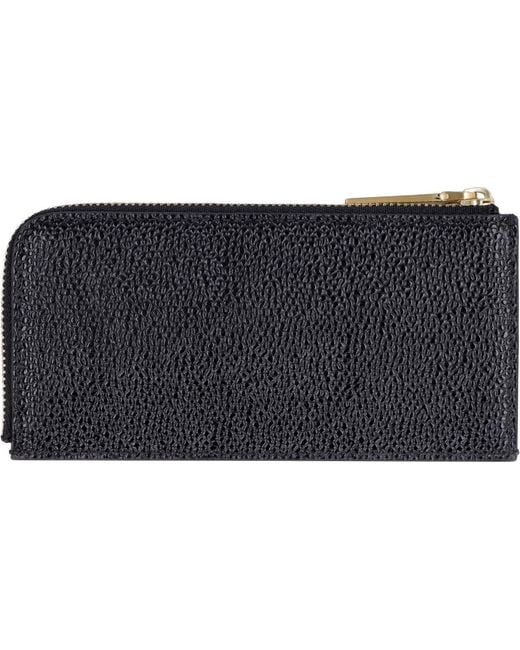 Thom Browne Black Leather Coin Purse