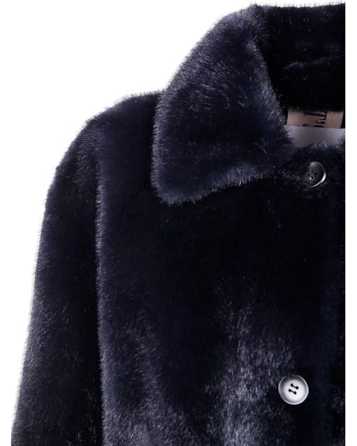 VALENTINI 1972 Blue "Eco Mink" Short Faux Fur