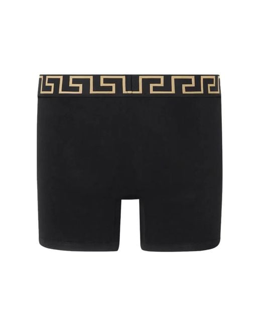 Versace Black Boxer Con Greca for men