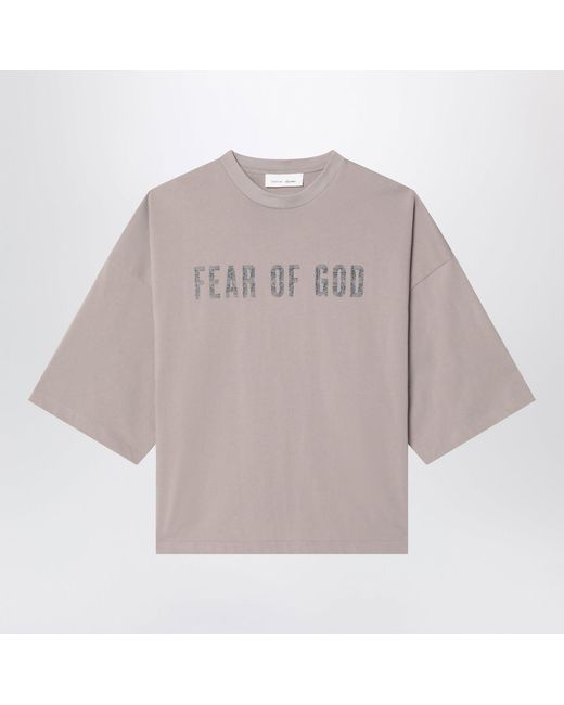 Fear Of God Gray Greige Merch Cotton Tshirt for men