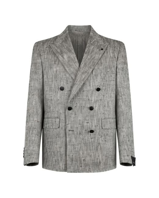 Tagliatore Gray Dark Wool Jacket for men