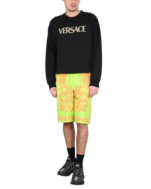 Versace Yellow Baroque Shorts 660 for men