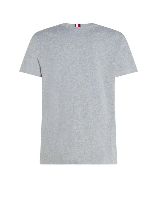 Tommy Hilfiger Gray Jersey T-Shirt With Emblem for men
