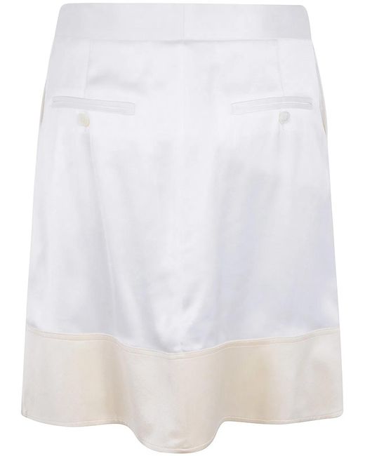Totême White Soft Tuxedo Skirt