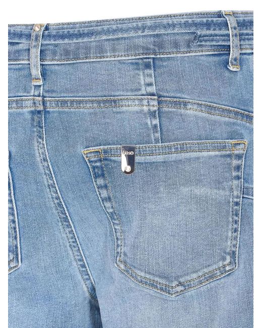 Liu Jo Blue Light Denim Jeans Turned Up