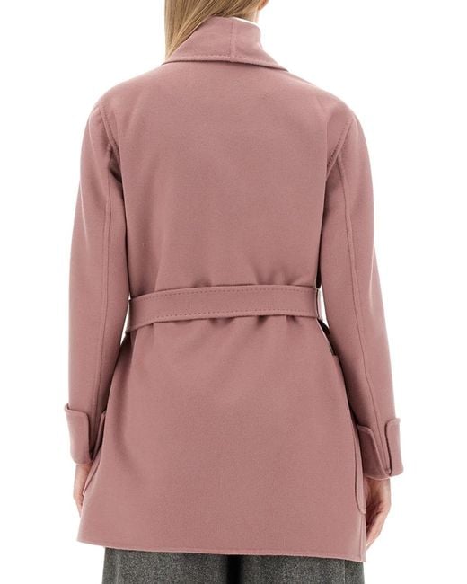Max Mara Pink Belted Jacket