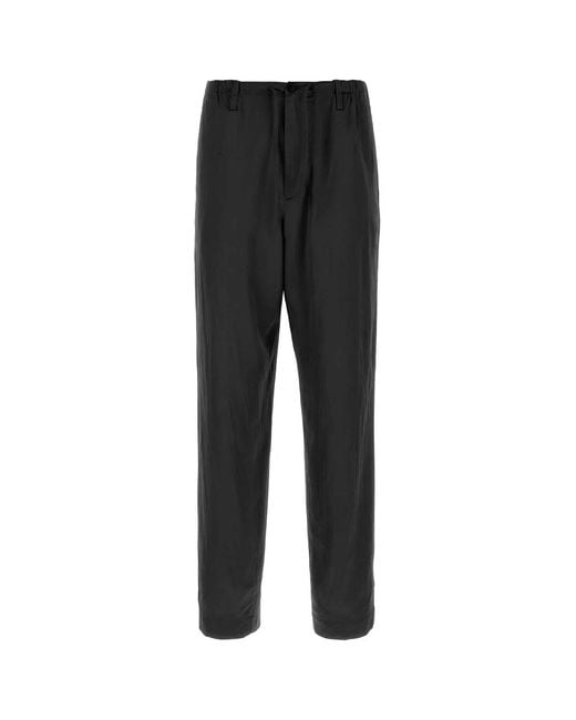 Dries Van Noten Black 01780-Penny Long 3277 M.W.Pants for men