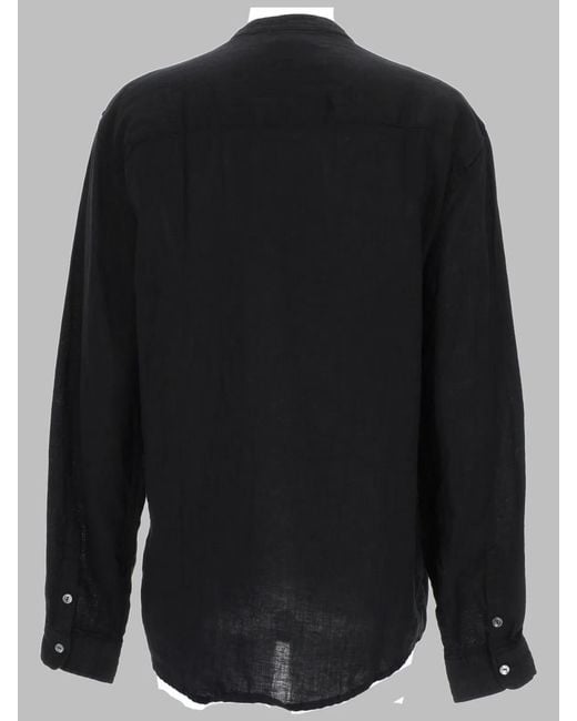 P.A.R.O.S.H. Black P.A.R.O..H. Embroidered Linen Shirt