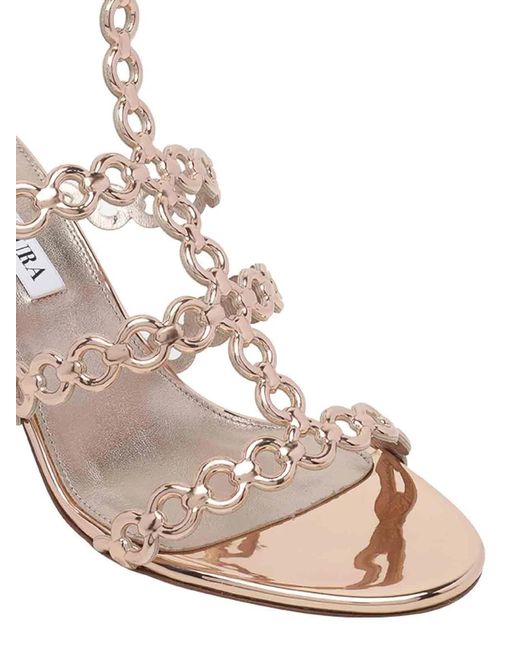 Aquazzura Natural Infinity Chain Jelly Pump Sandals