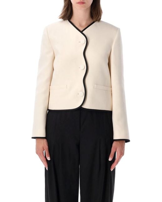 Valentino Garavani Natural Crepe Couture Jacket