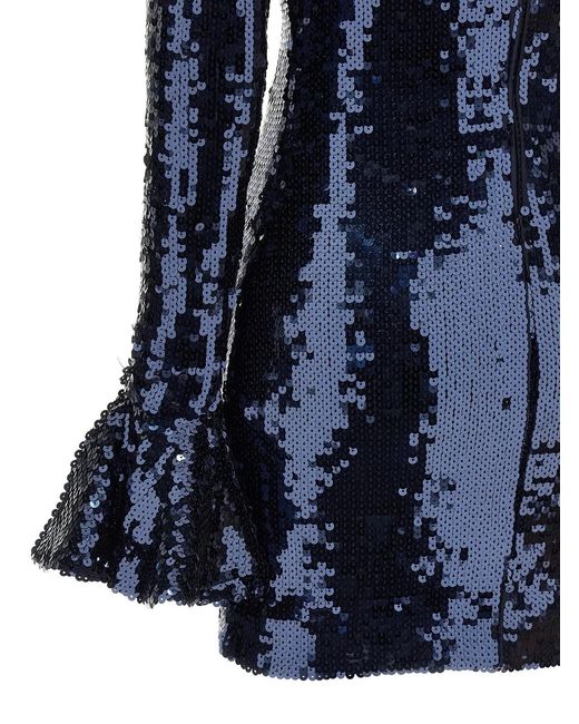 ROTATE BIRGER CHRISTENSEN Blue Rotate Birger Christensen Sequin Dress