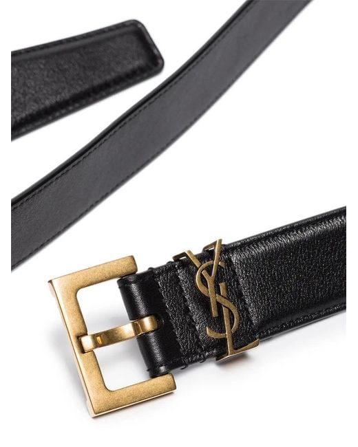 Saint Laurent Black Cintura Cassandre