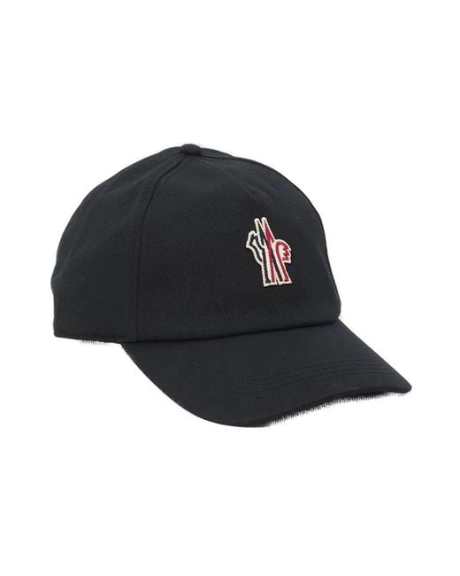 Moncler Black Cotton Baseball Cap for men