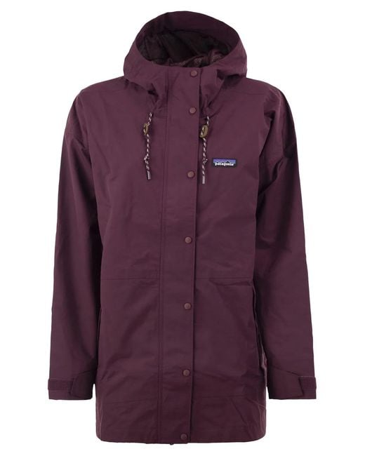 Patagonia Purple Recycled Nylon Hooded Parka