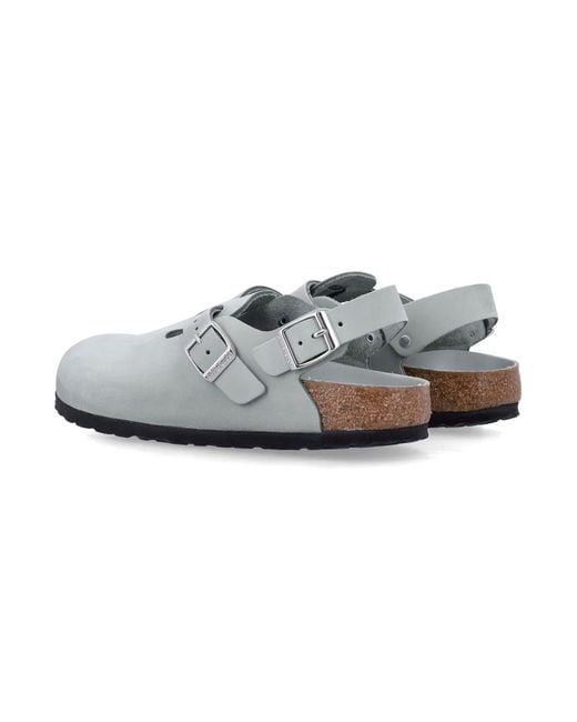 Birkenstock White Tokio Nubuk