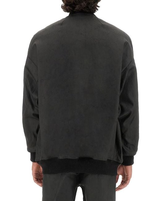 Rick Owens Gray Bomber With Zip for men