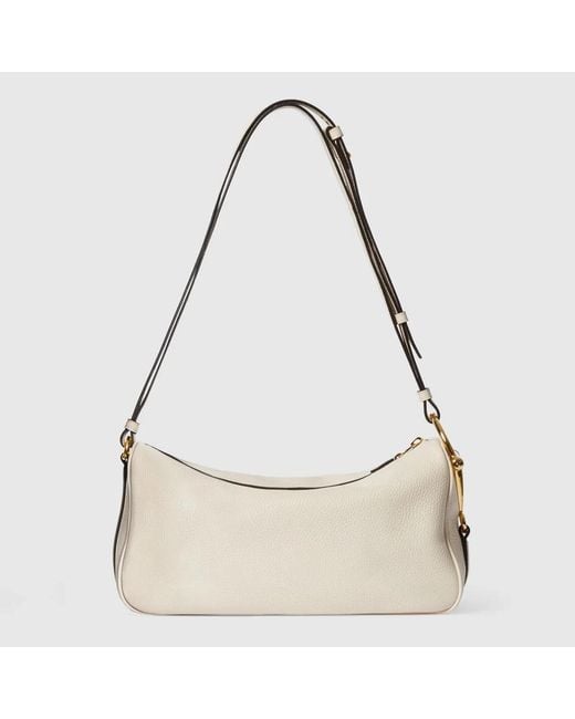 Gucci Natural Half Horsebit Victory Nude Calf Leather Handbag