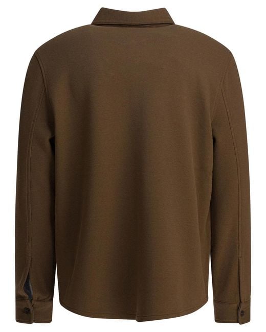 Vince Brown Cotton Overshirt Jacket for men