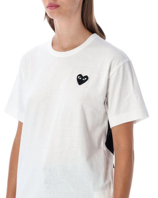 COMME DES GARÇONS PLAY White Back Print Big Heart S/S Tee