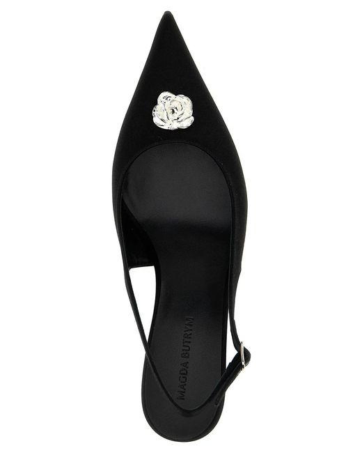 Magda Butrym Black Rosetta Slingback