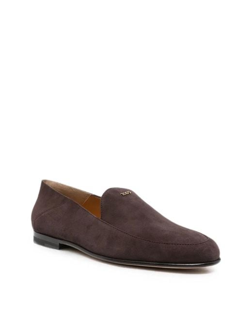 Tod's White Leather Loafers