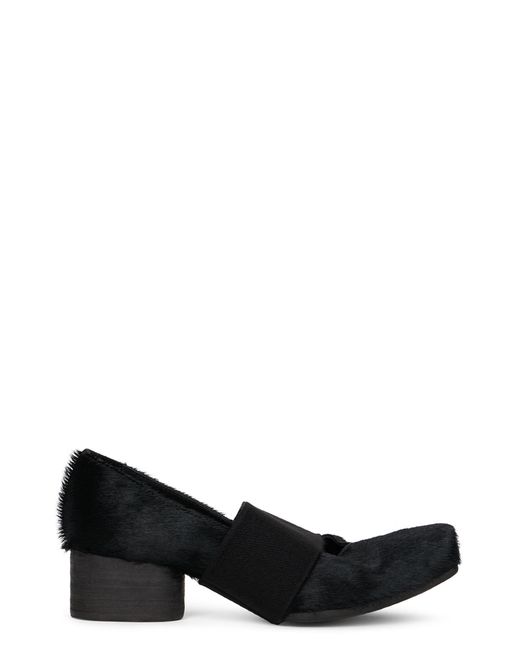 Uma Wang Black Slippers With Fur