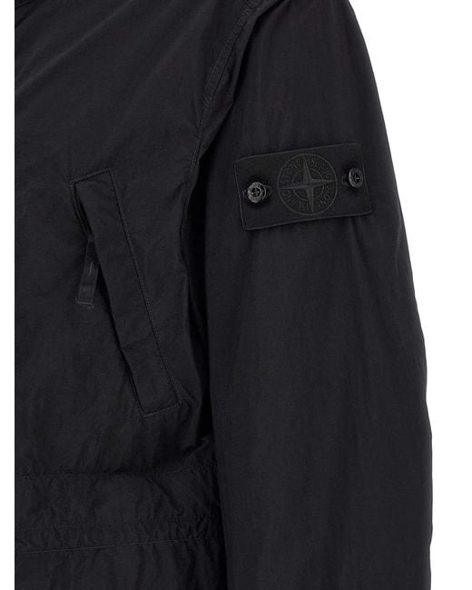 Stone Island Blue 'Badge Ghost' Jacket for men