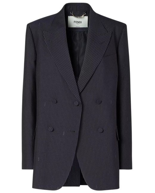 Fendi Black Double-Breasted Blazer