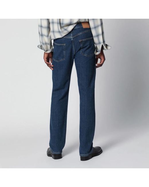 Jeanerica Blue Dark Vintage-Effect Casual Jeans for men
