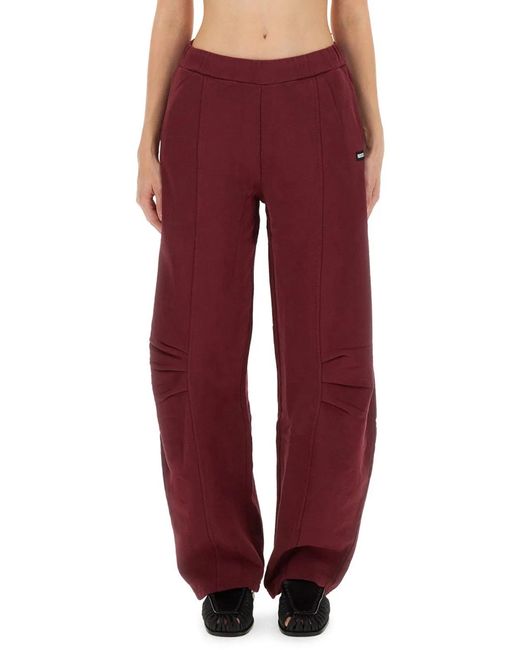 ROTATE BIRGER CHRISTENSEN Red Sports Pants Terry Back